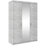 Prostorná šatní skříň se zrcadlem Elena - světlý beton