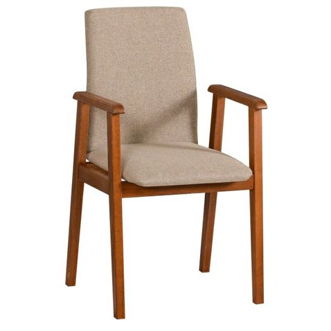 Jídelní křeslo s područkami - ořech - 01