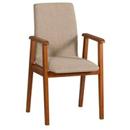 Jídelní křeslo s područkami - ořech - 01