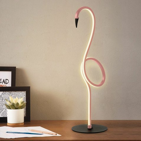 Stolní LED lampa Flamingo - růžová 01