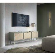 Prostorný TV stolek Forest - eukalyptus/rybí kost