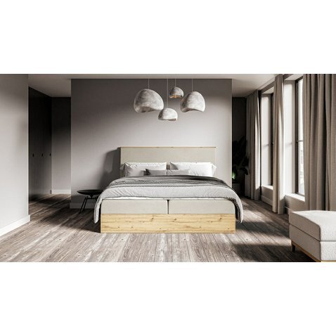Čalouněná manželská postel Frame - 140 x 200 cm - 01