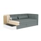 Rozkládací sofa Fulgeo s úložným prostorem - černá / středně šedá 10