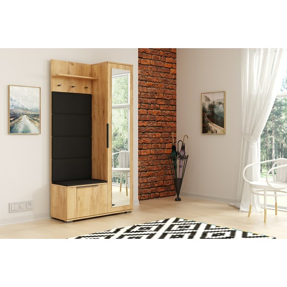 Předsíňová stěna Livia - craft zlatý - 01