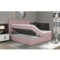 Designová kontinentální postel Glossy 1 - 165x210 cm - úložný prostor