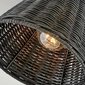 Nástěnná lampa Arti – elegantní černý kov s černým ratanem 05