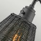 Nástěnná lampa Arti – elegantní černý kov s černým ratanem 08