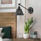 Nástěnná lampa Arti – elegantní černý kov s černým ratanem 09
