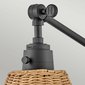 Designové nástěnné světlo Arti – černá & ratanové stínidlo 05