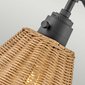 Designové nástěnné světlo Arti – černá & ratanové stínidlo 07