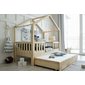 Masivní domečková postel Housebed 90 x 190 cm s  přistýlkou - přírodní 02