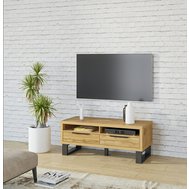 Malý televizní stolek Halle 1 - dub wotan / černá