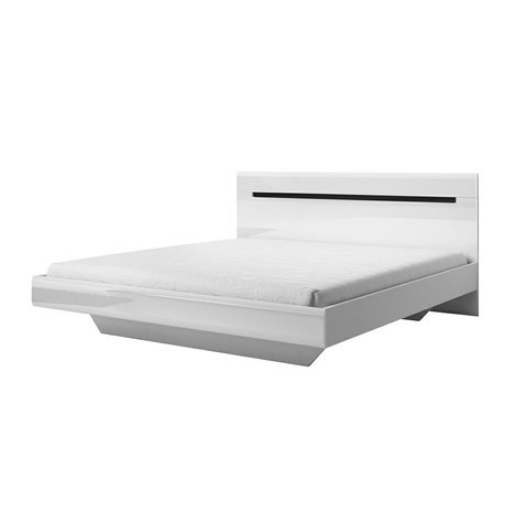 Manželská postel Hektor 2 - 180 x 200 cm - bílá / bílý lesk 01