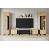 Obývací sestava HELSINKI II - stylový severský interiér v provedení dub artisan 01