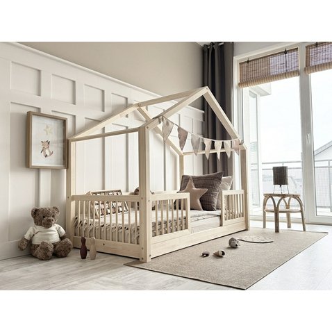 Domečková postel Housebed Alto Duo 90 x 190 cm - přírodní 01