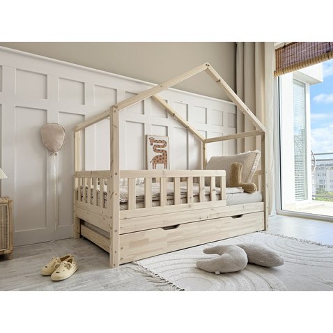 Housebed Gabby Plus 90 x 190 cm – přírodní provedení