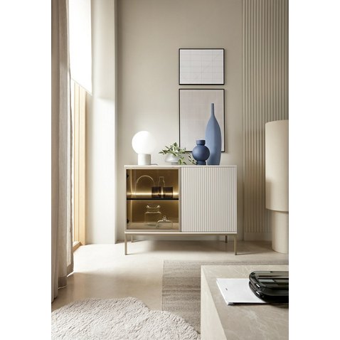 Menší komoda s osvětlením Sento - kašmír 05