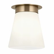 Elegantní stropní svítidlo Albers – šampaňská bronzová, opálové sklo 01