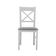 Jídelní židle KT 22 s čalouněným sedákem - bílá / Inari 91