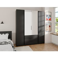Moderní šatní skříň Kaja - černá - 01