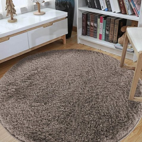 Kulatý koberec Kamel Soft - 100 cm / cappuccino 01