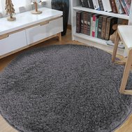 Kulatý koberec Kamel Soft - 120 cm / tmavě šedá