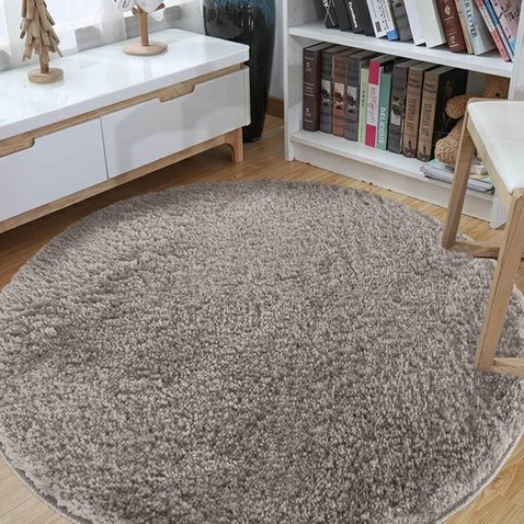 Kulatý koberec Kamel Soft - 100 cm / latte 01