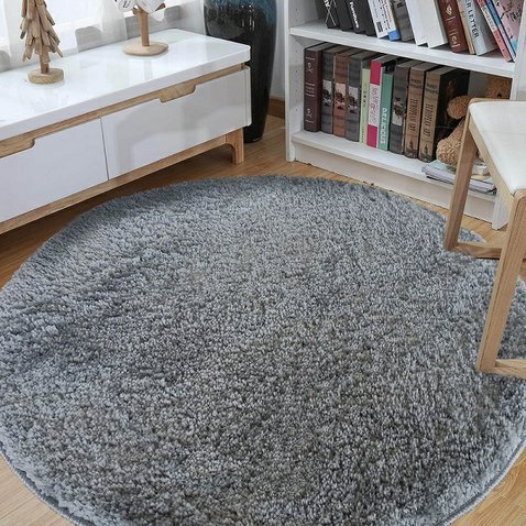 Kulatý koberec Kamel Soft - 80 cm / světle šedá 01