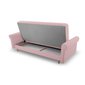 Třímístná rozkládací pohovka s úložným prostorem Florine - starorůžová