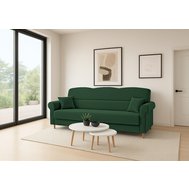 Třímístná rozkládací pohovka Florine - tmavě zelená