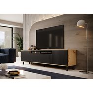 Designový TV stolek Agnes 4 - dub artisan / černá