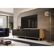 Designový TV stolek Agnes 3 - dub artisan / černá Designový TV stolek Agnes 3 - dub artisan / černá