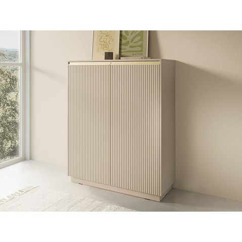 Vysoká komoda KW-104 Royal - béžová 03