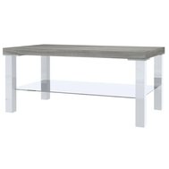 Praktický konferenční stolek Imperium - bílá/stříbrný dekor