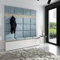 Modrý čalouněný panel na zeď 50 x 40 cm - 02