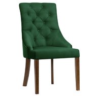 Jídelní židle Madam Chesterfield s ozdobným prošíváním - tmavě zelený samet