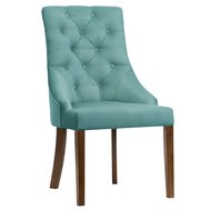 Elegantní židle Madam Chesterfield - tyrkysový samet