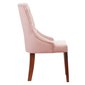 Klasická židle Madam Chesterfield - růžový samet 02