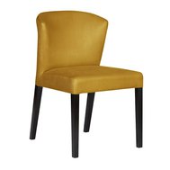 Čalouněná židle Comfort 1 - hořčicově žlutá / wenge