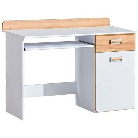 Psací stůl s úložným prostorem Lorento 10 - bílá/dub nash - 01
