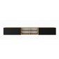 TV stolek závěsný s policí LIO 300 cm - dub artisan/černý mat 02