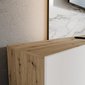 Moderní LIO závěsný TV stolek 300 cm - dub artisan/bílý mat 05