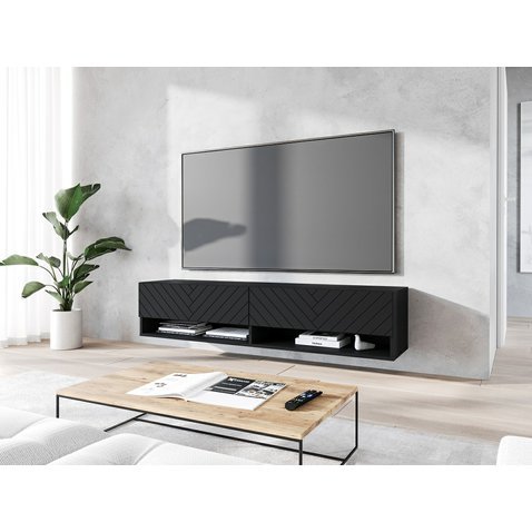 TV stolek Lowboard A 140 cm - černý grafit 01
