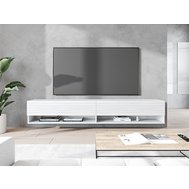 Závěsný televizní stolek Lowboard A 180 cm - bílá