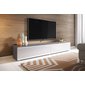 Závěsný TV stolek Lowboard D 180 cm - dekor bodega / bílý lesk 02