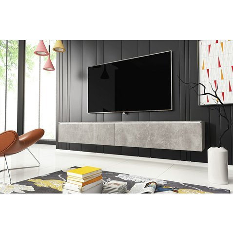 Televizní stolek Lowboard D 180 cm - beton smart 01