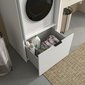 Designová skříňka na pračku Luna s černým kovovým úchytem