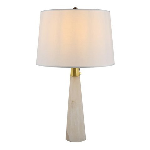 VÝPRODEJ - Vysoká stolní lampa Luxuria - bílá / mramorový dekor 01