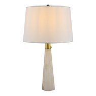 VÝPRODEJ - Vysoká stolní lampa Luxuria - bílá / mramorový dekor