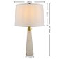 VÝPRODEJ - Vysoká stolní lampa Luxuria - bílá / mramorový dekor 05